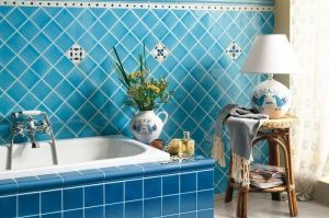 Фото ванной комнаты голубого цвета